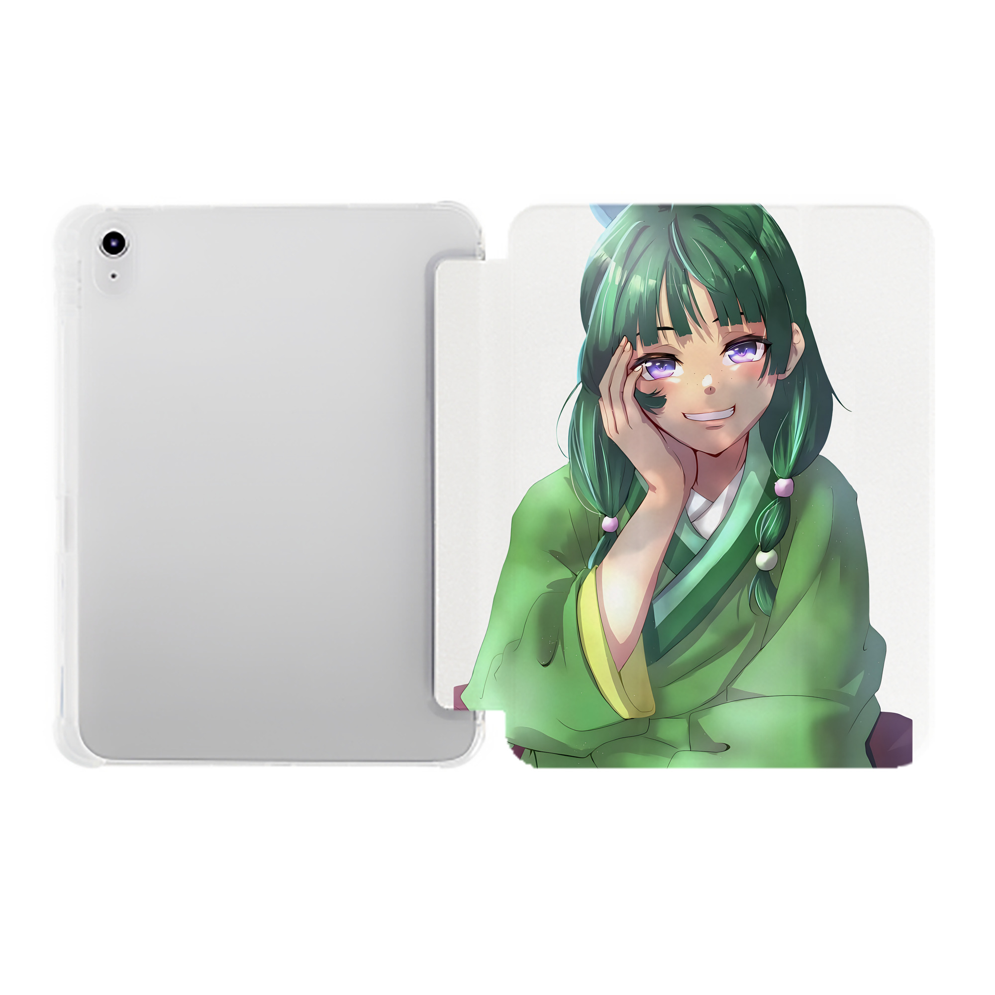 （画像用） 薬屋のひとりごと The Apothecary Diaries IPad ケース ペン収納付き 三つ折りスタンド PUレザー×シリコン 対応機種9.5/10.5/10.9インチ